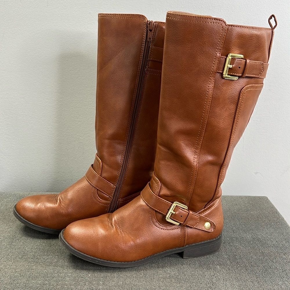 SO Caramel Tall Boot Girls 5/Womens 7